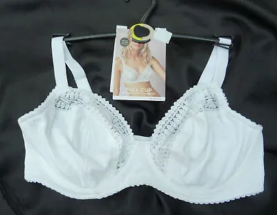 M & S Full Cup Bra   White Cotton Rich Arcaform Wired Marks Spencer • £12.99