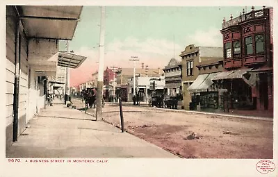 Business Street In Monterey California Postcard DV41 • $20