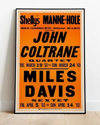 JOHN COLTRANE MILES DAVIS 1963 Tour REPRO Poster 36'' X 24'' (similar To A1 ) • £11.99