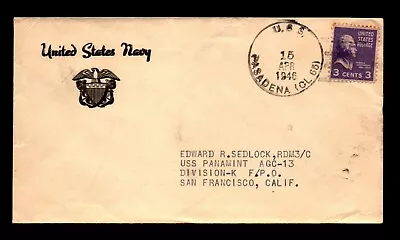 USS Pasadena 1946 Cover - L15749 • $3.98