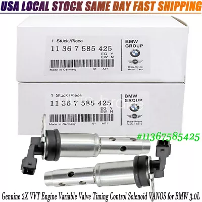 2PC Genuien Variable Timing Control Valve Solenoid VVT Fit For BMW 328i X3 VANOS • $59.89