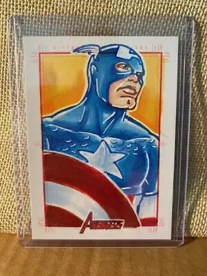 2011 Marvel Avengers Sketch Captain America 1/1 • $1.99