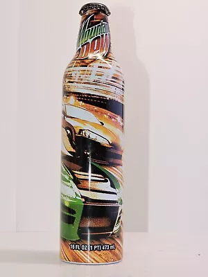 Mountain Dew Nascar Alumunim Soda Bottle Green Car Label Art (empty) • $6