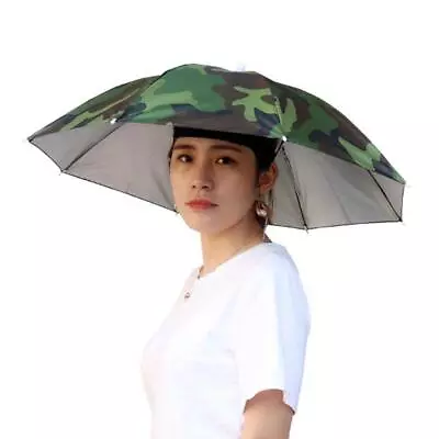 Suns Umbrella Hats Outdoor Rain Foldable Fishing Camping Headwear Cap Q1X4 • $9.15