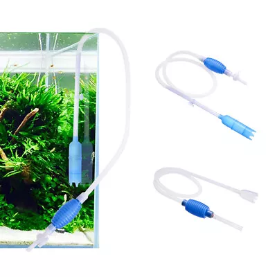 Siphon Gravel Cleaner Fish Tank Aquarium Clean Vacuum Water Changer Pump Filter • $16.99