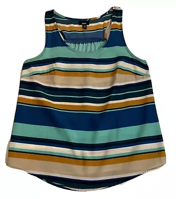 Mossimo Womens Tank Top Multi Color Striped Sleeveless Racerback Size M • $16.99