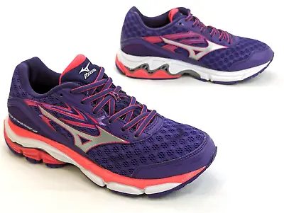 Mizuno Wave Inspire 12 Running Shoe Women 7 Purple Athletic Mesh Lace EUC • $38.77