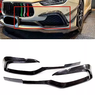 Front Bumper Side Air Vent Trim Cover For Maserati Ghibli 2014-2017 Carbon Fiber • $541.72