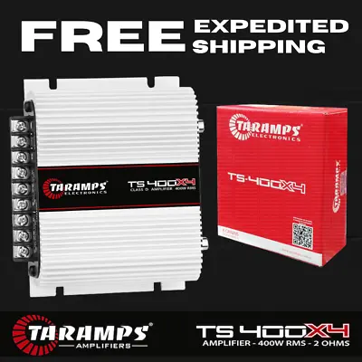 TARAMPS Amplifier 4 Channel TS 400x4 Class D Full Range Car Audio 2 Ohms 400W  • $94.99