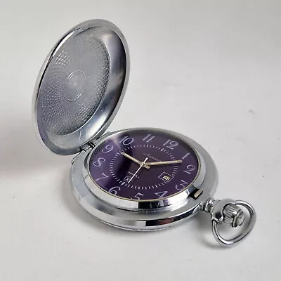 Vintage Soviet Mechanical Pocket Watch MOLNIJA QUARTZ Movement. USSR • $39.50