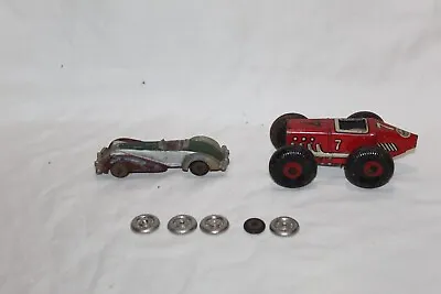 VINTAGE DIECAST MANOIL TOY CAR #708 & Marx Tin Toy & Metal Tire Lot Tootsie Toy • $35.99