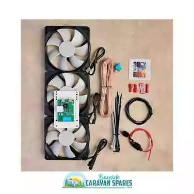 Klevacool Caravan Fridge Fan Kit Universal Fit-3 Fans • $235