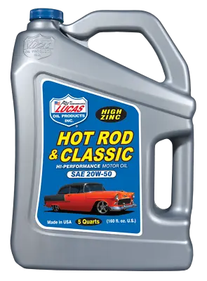 Lucas Oil 10684 Hot Rod & Classic Car HP Motor Oil SAE 20W-50 5 Quarts • $38.98