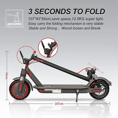 AOVOPRO  Electric Scooter 350W Motor Max Speed 31KM/H30KM Range E Scooter • $238