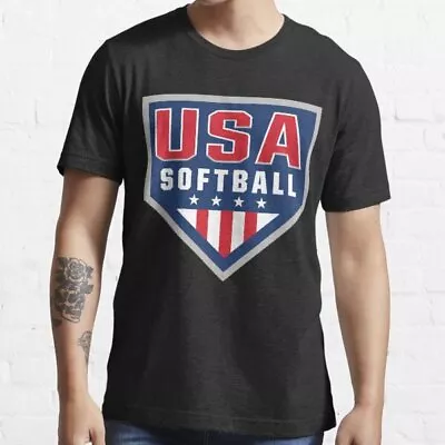 Usa Softball Logo Essential T-Shirt • $6.99