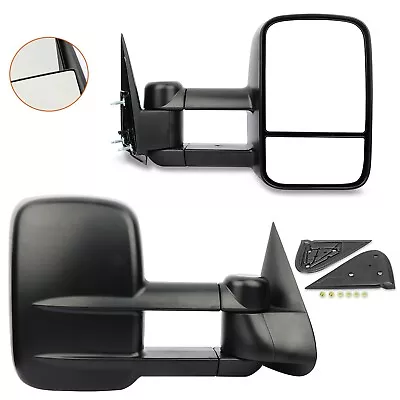 Pair Manual Tow Mirrors For 99-06 Chevy Silverado GMC Sierra 1500 2500 3500 HD • $61.84