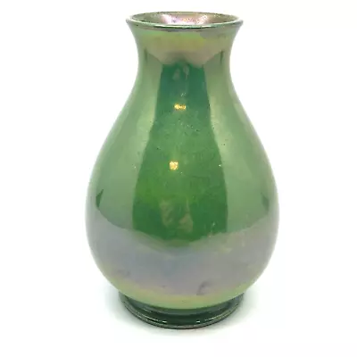 William Moorcroft Pottery Green Irridescent Lustre- Art Deco Vase C. 1920 • $310