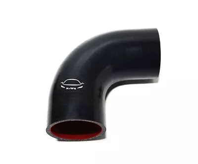 4-Ply Reinforced 2.5  ID 90 Degree Elbow Silicone Hose Coupler Intake BLACK • $13