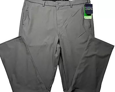 Chaps Performance 4-Way Stretch Men's Gray Golf Pants Size 36 X 32 Wicking • $30