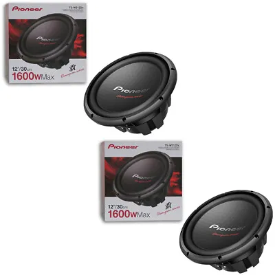 2 X Pioneer TS-W312D4 12  12 Inch Dual Voice Coil 4 Ohm Car Component Subwoofer • $159.95