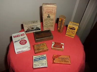 Vintage Medicine Box 10PC Lot/Some Old Store Stock Full Dewitt's Aspirin Hite's • $25