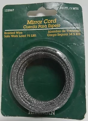 Hillman Mirror Cord 122067 | 10 Feet Braided Wire • $2.95