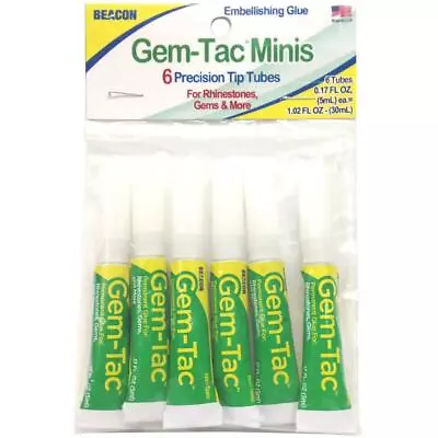 Beacon Gem-Tac Minis Permanent Craft Glue - 6 X 5ml - Jewellery Making • $27.95