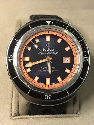 Zodiac Super Sea Wolf 68 Saturation Diver Swiss Automatic 1000m ZO9504 FREE GIFT • $900