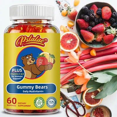 Gummy Bears - Kid Daily Multi Vitamin Mineral Formula -with Vitamin C D3 Zinc • £7.68