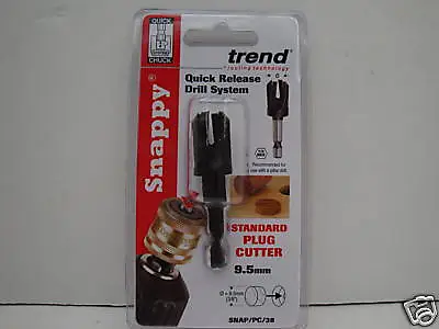 £16.29 • Buy Trend Snappy Pc38 Plug Cutter 9.5mm (3/8 ) Snap/pc/38
