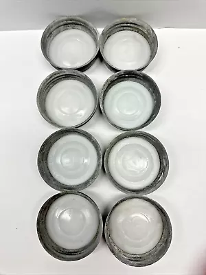 Lot Of 8 Vtg Antique Ball ZINC Porcelain Lined LIDS Regular Mouth Mason Jar #5 • $15