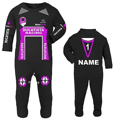 Motorcycle Baby Grow Babygrow Purple Ducatista Racing Race Romper Customised • £29.99