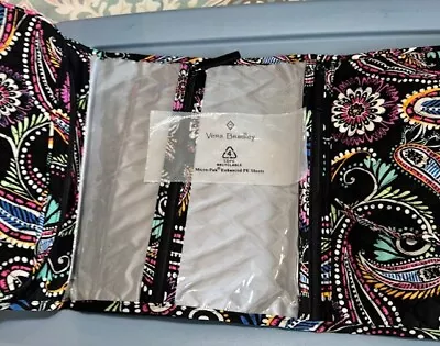 Vera Bradley Black Floral  Pattern Hanging Organizer Travel Cosmetic Bag • $40