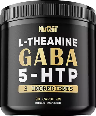 3In1 Gaba Supplements 750Mg L-Theanine 200Mg & 5-HTP (5-Hydroxytryptophan) - Equ • $37.81