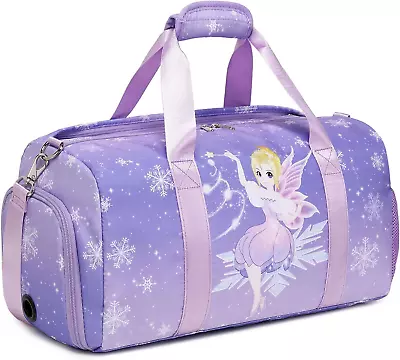 Dance Bags For Girls Fairy Purple Duffle Bag With Wet & Shoe Compartment For Ba • $33.88