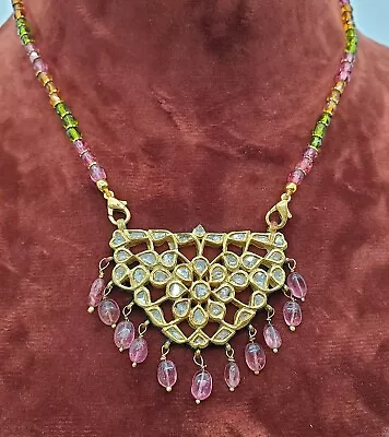 18kt Yellow Kundan Diamond Polki Necklace • $1799