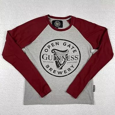 Guinness Shirt Mens Small Gray Raglan Open Gate Brewery Baltimore Maryland Beer • $14