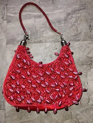 Laviola Red Beaded Handbag  • $9.99