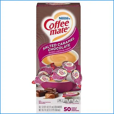 Coffee-Mate Liquid Salted Caramel Chocolate  50pcs/Box  - American • £9.99