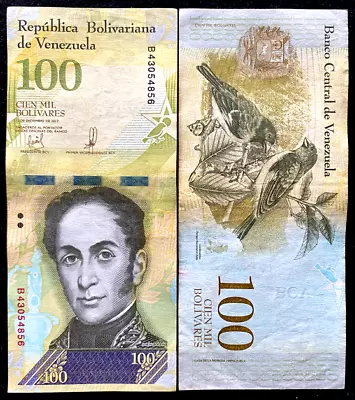 VENEZUELA 100000 Bolivar 2017 Circulated Fine World Paper Money Circulated • $0.99