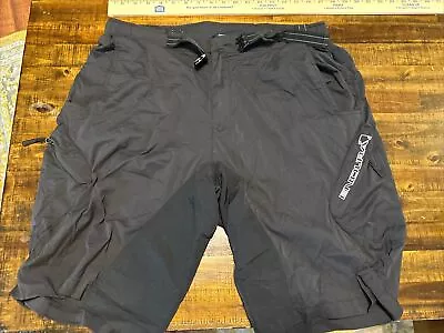 Endura Hummvee Lite Cycling Shorts Extra Large Black Pockets Logo Mens XL(484) • $24