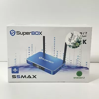 SuperBox S5 Max Streaming TV Media Player 6K Android 12 WiFi 6 4GB • $274.99