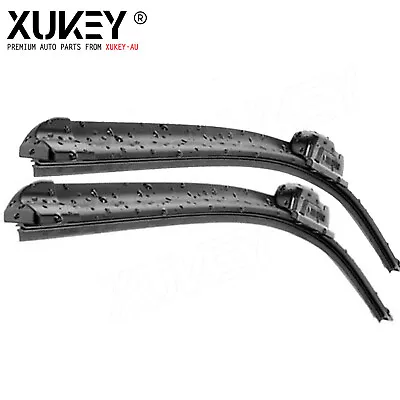 Front Windscreen Wiper Blades Pair Fits Hook Of 26inch (660mm) & 18inch (450mm) • $16.07