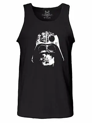 Nw Men's Printed Vader Darth Skull Face Star Wars Funny Hipster Tee Tank Top • $12.99