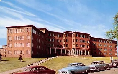 Kalamazoo Michigan~Western Michgan College~Burham Halls~1954 Cars~Postcard • $6