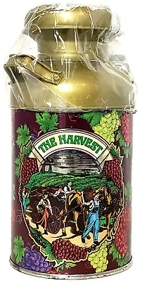 Milk Can Tin Vintage Nobel Hall Metal The Harvest New Old Stock 7  H • $16.95