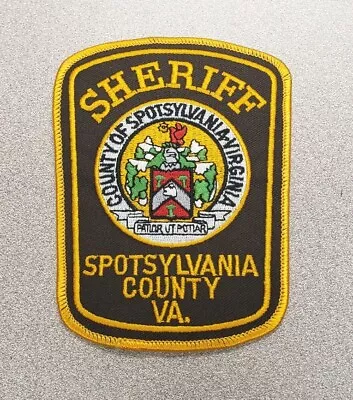 Spotsylvania County Virginia Sheriff Shoulder Patch • $3.50