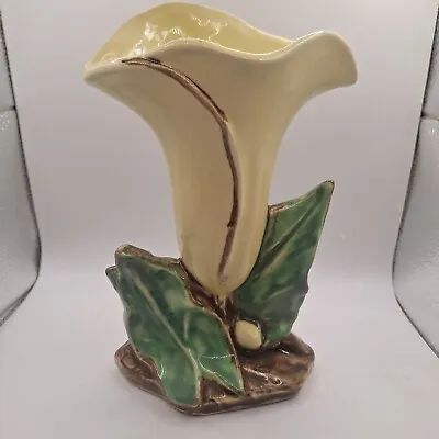 McCoy Pottery Single Yellow Lily Vase Planter • $49