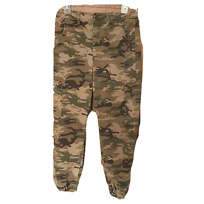 Zara Women’s Sz 4 Camo Camouflage Casual Cargo Pants Joggers • $29.99