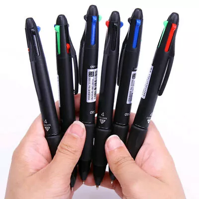 1x MultiColor Pen 4in1 Retractable Gel Pen 0.7mm Black Blue Red Green Ink Refill • $1.76